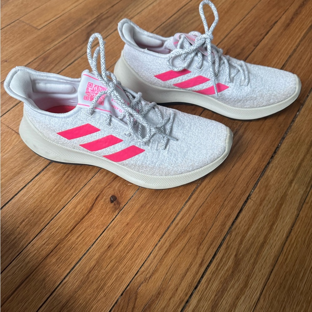 Adidas Gray and Pink Sneakers
